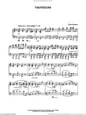 Cover icon of Nachtstucke sheet music for piano solo by Robert Schumann, classical score, intermediate skill level
