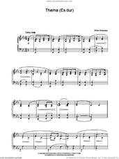 Cover icon of Thema (Es dur) sheet music for piano solo by Robert Schumann, classical score, intermediate skill level