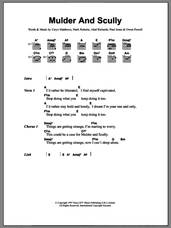 Cover icon of Mulder And Scully sheet music for guitar (chords) by Catatonia, Aled Richards, Cerys Matthews, Mark Roberts, Owen Powell and Paul Jones, intermediate skill level