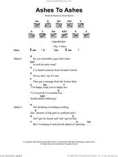 Cover icon of Ashes To Ashes sheet music for guitar (chords) by David Bowie, intermediate skill level
