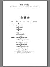 Cover icon of Here To Stay sheet music for guitar (chords) by New Order, Bernard Sumner, Gillian Gilbert, Peter Hook and Stephen Morris, intermediate skill level