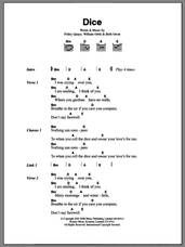 Cover icon of Dice sheet music for guitar (chords) by Beth Orton, Finley Quaye and William Orbit, intermediate skill level