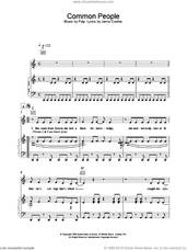 Cover icon of Common People sheet music for voice, piano or guitar by Pulp, intermediate skill level