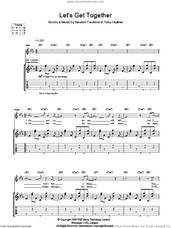 Cover icon of Let's Get Together sheet music for guitar (tablature) by Newton Faulkner and Toby Faulkner, intermediate skill level