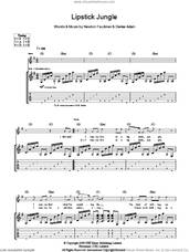 Cover icon of Lipstick Jungle sheet music for guitar (tablature) by Newton Faulkner and Denise Adam, intermediate skill level