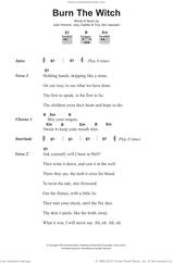 Cover icon of Burn The Witch sheet music for guitar (chords) by Queens Of The Stone Age, Joey Castillo, Josh Homme and Troy Van Leeuwen, intermediate skill level