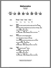 Cover icon of Mathematics sheet music for guitar (chords) by Cherry Ghost and Simon Aldred, intermediate skill level