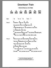 Cover icon of Downtown Train sheet music for guitar (chords) by Tom Waits, intermediate skill level
