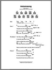 Cover icon of Autumnsong sheet music for guitar (chords) by Manic Street Preachers, James Dean Bradfield, Nicky Wire and Sean Moore, intermediate skill level