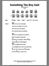 Cover icon of Something The Boy Said sheet music for guitar (chords) by Sting, intermediate skill level