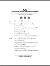 Cover icon of Julie sheet music for guitar (chords) by The Levellers, Charles Heather, Jeremy Cunningham, Jonathan Sevink, Mark Chadwick and Simon Friend, intermediate skill level