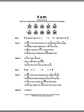 Cover icon of 4am sheet music for guitar (chords) by The Levellers, Charles Heather, Jeremy Cunningham, Jonathan Sevink, Mark Chadwick and Simon Friend, intermediate skill level