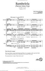 Cover icon of Bambelela (Never Give Up) (arr. Ruth Morris Gray) sheet music for choir (SATB: soprano, alto, tenor, bass) by South African Folksong and Ruth Morris Gray, intermediate skill level