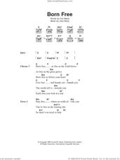 Cover icon of Born Free sheet music for guitar (chords) by Matt Monro, Don Black and John Barry, intermediate skill level