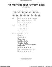 Cover icon of Hit Me With Your Rhythm Stick sheet music for guitar (chords) by Ian Dury And The Blockheads and Ian Dury & The Blockheads, Chas Jankel and Ian Dury, intermediate skill level