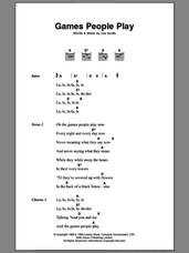 Cover icon of Games People Play sheet music for guitar (chords) by Joe South, intermediate skill level