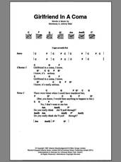 Cover icon of Girlfriend In A Coma sheet music for guitar (chords) by The Smiths, Johnny Marr and Steven Morrissey, intermediate skill level