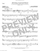 Cover icon of All Glory, Laud and Honor sheet music for orchestra/band (tuba) by Melchior Teschner, Joseph M. Martin and David Angerman, John Mason Neale (trans.) and Theodulph of Orleans, intermediate skill level