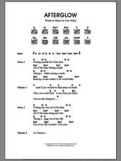 Cover icon of Afterglow sheet music for guitar (chords) by Merle Travis and Fran Healy, intermediate skill level