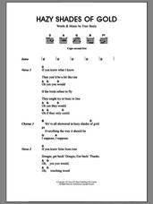 Cover icon of Hazy Shades Of Gold sheet music for guitar (chords) by Merle Travis and Fran Healy, intermediate skill level
