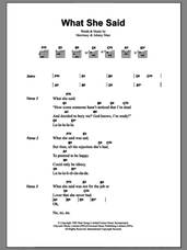 Cover icon of What She Said sheet music for guitar (chords) by The Smiths, Johnny Marr and Steven Morrissey, intermediate skill level