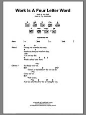 Cover icon of Work Is A Four Letter Word sheet music for guitar (chords) by The Smiths, Don Black and Guy Woolfenden, intermediate skill level