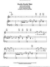 Cover icon of Hurdy-Gurdy Man sheet music for voice, piano or guitar by Sting, Robert Sadin, Franz Schubert and Wilhelm Muller, intermediate skill level
