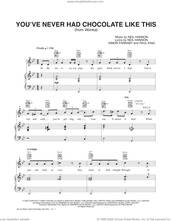 Cover icon of You've Never Had Chocolate Like This (from Wonka) sheet music for voice and piano by Timothée Chalamet, Neil Hannon, Paul King and Simon Farnaby, intermediate skill level