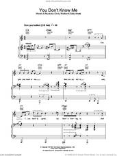 Cover icon of You Don't Know Me sheet music for voice, piano or guitar by Harry Connick Jr., intermediate skill level