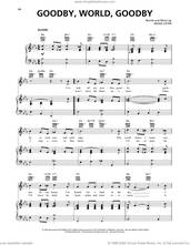 Cover icon of Goodbye World Goodbye sheet music for voice, piano or guitar by Mosie Lister, intermediate skill level