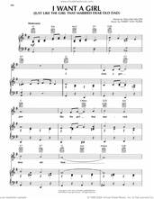 Cover icon of I Want A Girl (Just Like The Girl That Married Dear Old Dad) sheet music for voice, piano or guitar by Harry von Tilzer and William Dillon, intermediate skill level