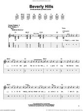Cover icon of Beverly Hills sheet music for guitar solo (easy tablature) by Weezer and Rivers Cuomo, easy guitar (easy tablature)