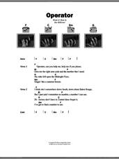 Cover icon of Operator sheet music for guitar (chords) by Grateful Dead and Ron McKernan, intermediate skill level