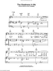 Cover icon of The Weakness In Me sheet music for voice, piano or guitar by Joan Armatrading, intermediate skill level
