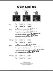 Cover icon of A Girl Like You sheet music for guitar (chords) by Edwyn Collins, intermediate skill level