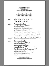 Cover icon of Gumboots sheet music for guitar (chords) by Paul Simon and Johnson Mkhalali, intermediate skill level