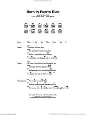 Cover icon of Born In Puerto Rico sheet music for guitar (chords) by Paul Simon and Derek Walcott, intermediate skill level