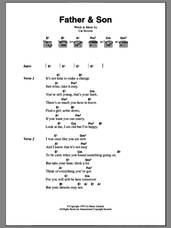 Cover icon of Father And Son sheet music for guitar (chords) by Boyzone, Rod Stewart and Cat Stevens, intermediate skill level