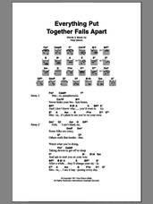 Cover icon of Everything Put Together Falls Apart sheet music for guitar (chords) by Paul Simon, intermediate skill level