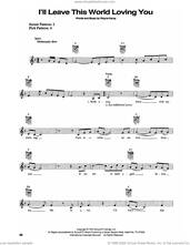 Cover icon of I'll Leave This World Loving You sheet music for guitar solo (chords) by Ricky Van Shelton and Wayne Kemp, easy guitar (chords)