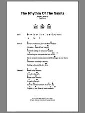 Cover icon of The Rhythm Of The Saints sheet music for guitar (chords) by Paul Simon, intermediate skill level