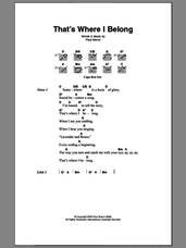 Cover icon of That's Where I Belong sheet music for guitar (chords) by Paul Simon, intermediate skill level