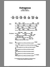 Cover icon of Outrageous sheet music for guitar (chords) by Paul Simon and Brian Eno, intermediate skill level