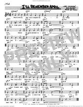 Cover icon of I'll Remember April (Low Voice) sheet music for voice and other instruments (real book with lyrics) by Woody Herman & His Orchestra, Don Raye, Gene DePaul and Pat Johnston, intermediate skill level