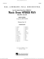 Cover icon of Music from Spider-Man (arr. John Wasson) (COMPLETE) sheet music for full orchestra by Danny Elfman and John Wasson, intermediate skill level