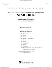 Cover icon of Star Trek (arr. Ted Ricketts) (COMPLETE) sheet music for orchestra by Ted Ricketts and Jerry Goldsmith, intermediate skill level