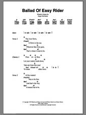 Cover icon of Ballad Of Easy Rider sheet music for guitar (chords) by The Byrds and Roger McGuinn, intermediate skill level