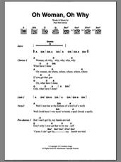 Cover icon of Oh Woman, Oh Why sheet music for guitar (chords) by Paul McCartney, intermediate skill level