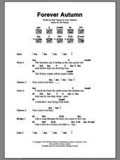 Cover icon of Forever Autumn sheet music for guitar (chords) by Jeff Wayne, Justin Hayward, Gary Osborne and Paul Vigrass, intermediate skill level