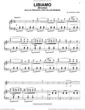 Cover icon of Libiamo (Brindisi) sheet music for voice and piano by Giuseppe Verdi, classical score, intermediate skill level